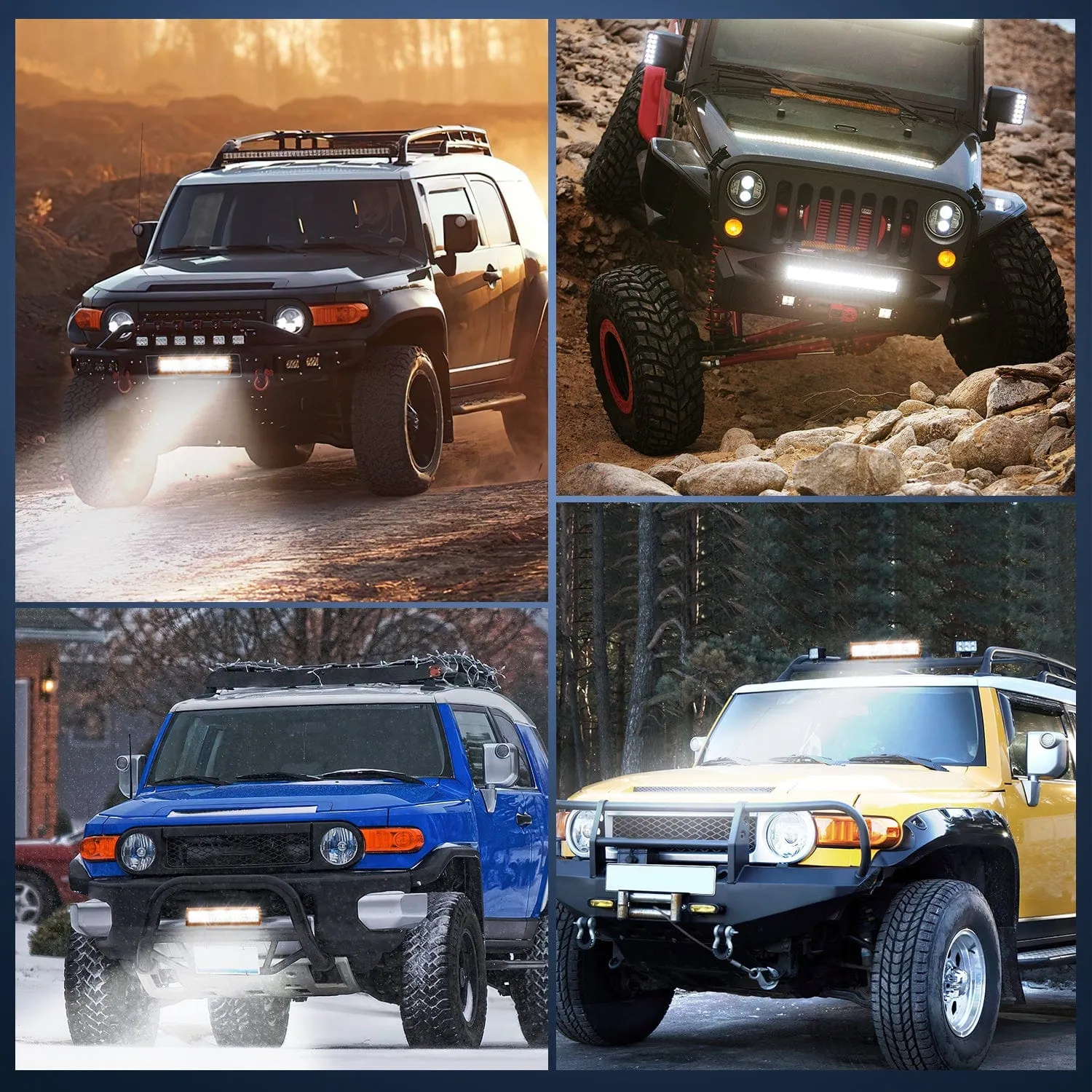 12 Inch 300W Spot Flood Combo Orange Case Led Light Bar
