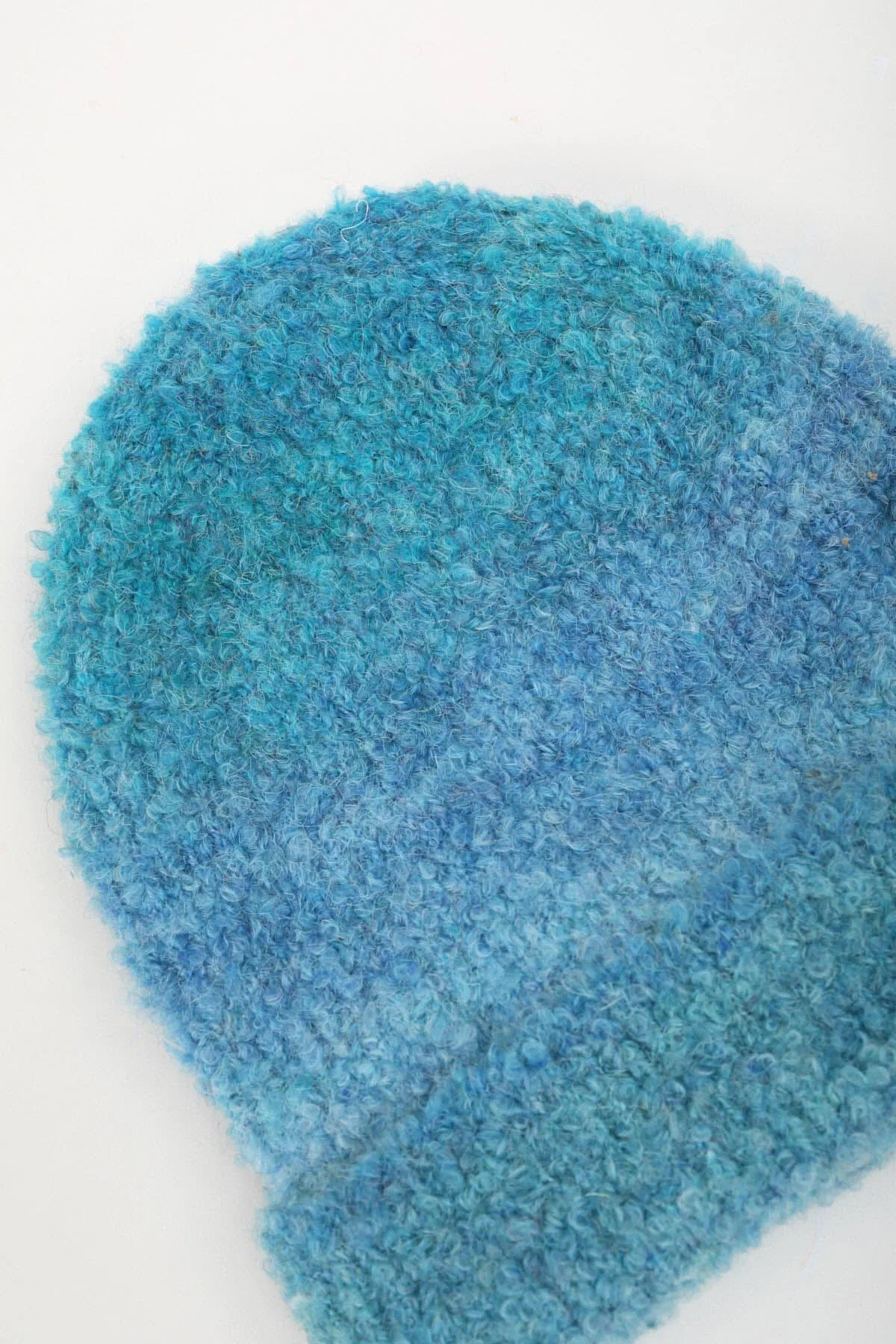 Blue Texture Wool Beanie Hat