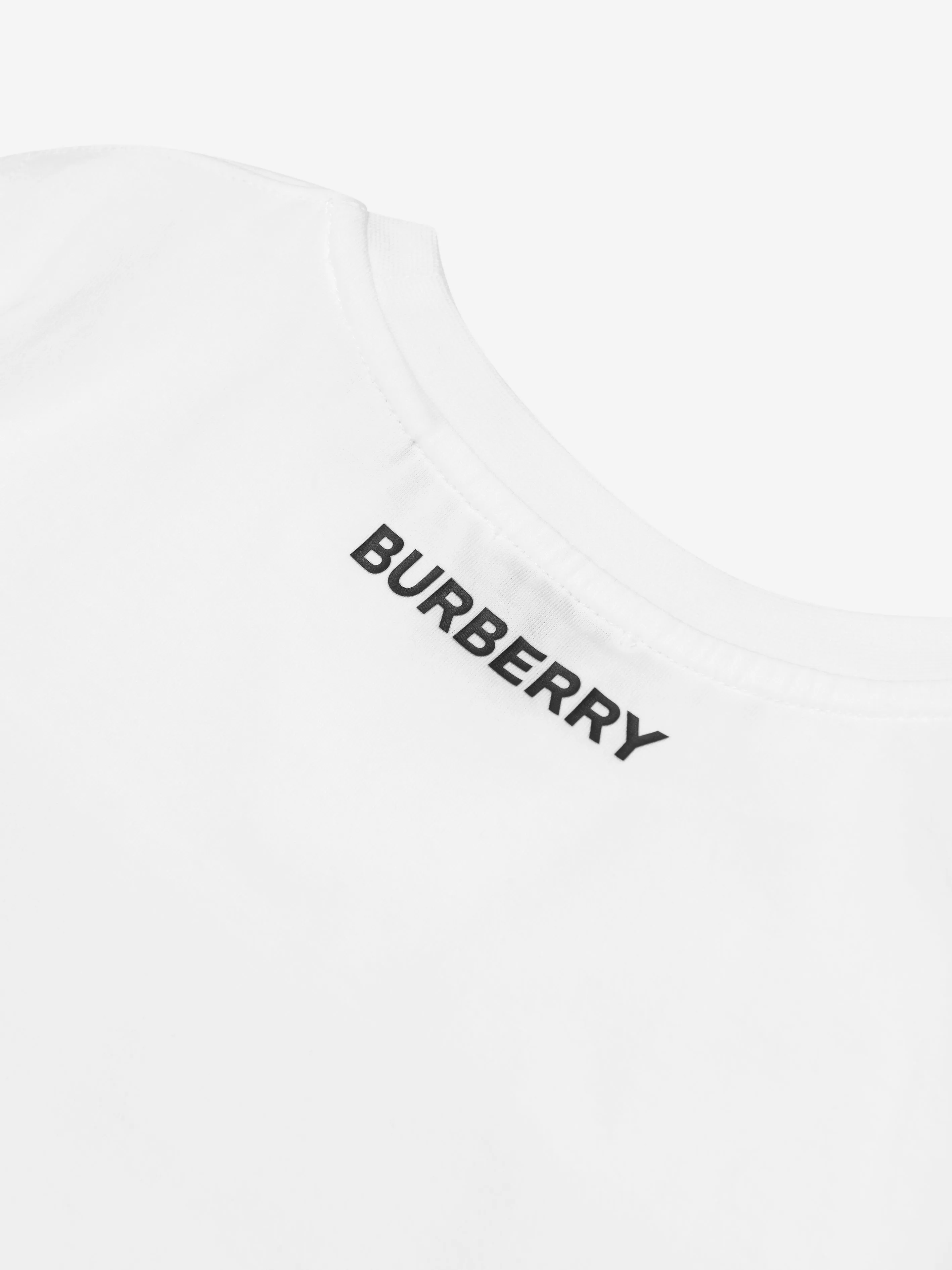 Burberry Girls Cedar Check T-Shirt in White