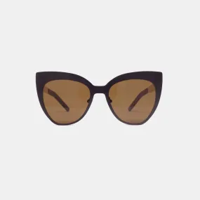 Cat eyed lady - Dark brown and gold