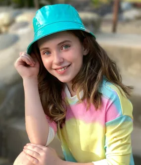 C.C Shiny Rain Bucket Hat in Mint