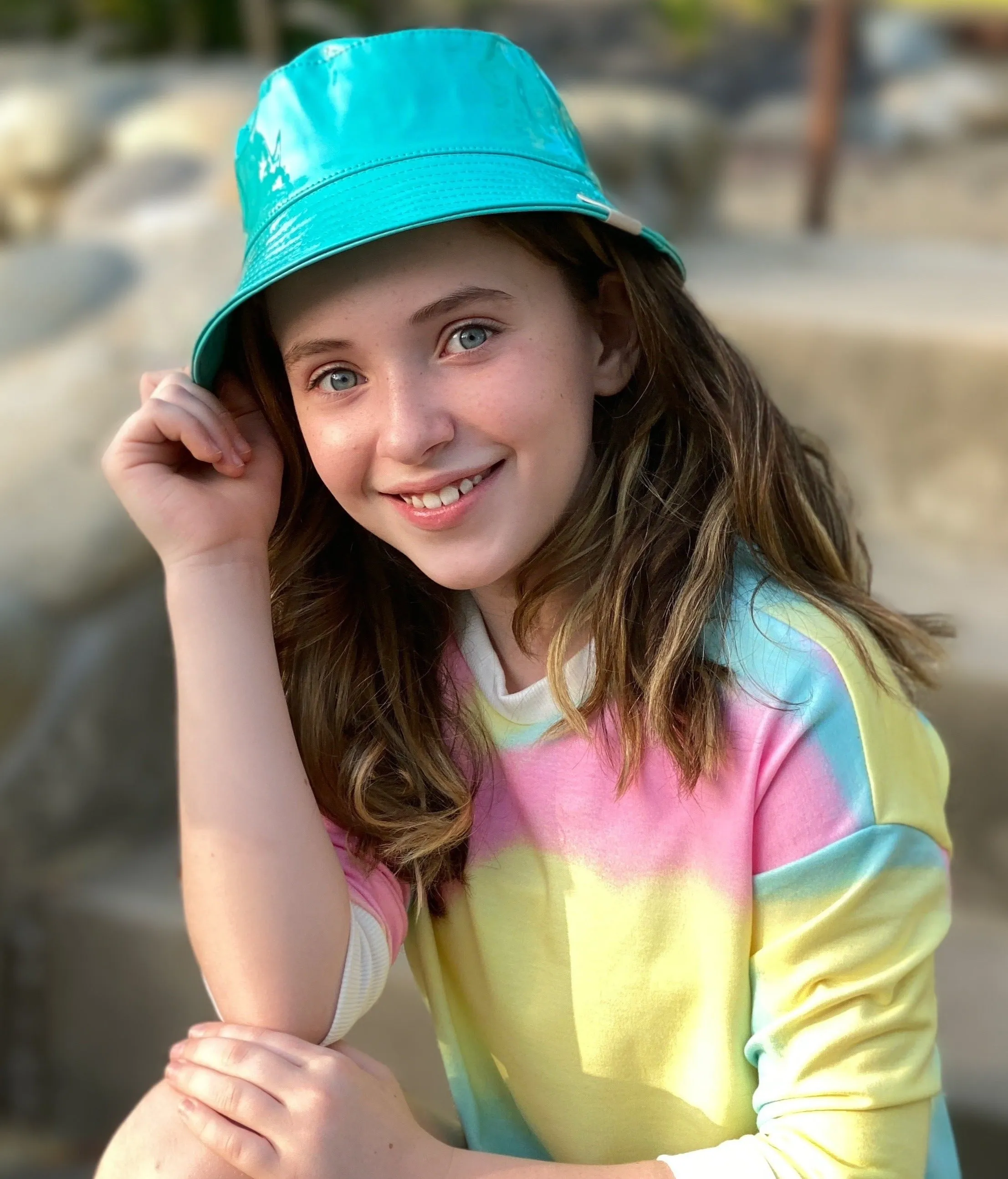 C.C Shiny Rain Bucket Hat in Mint