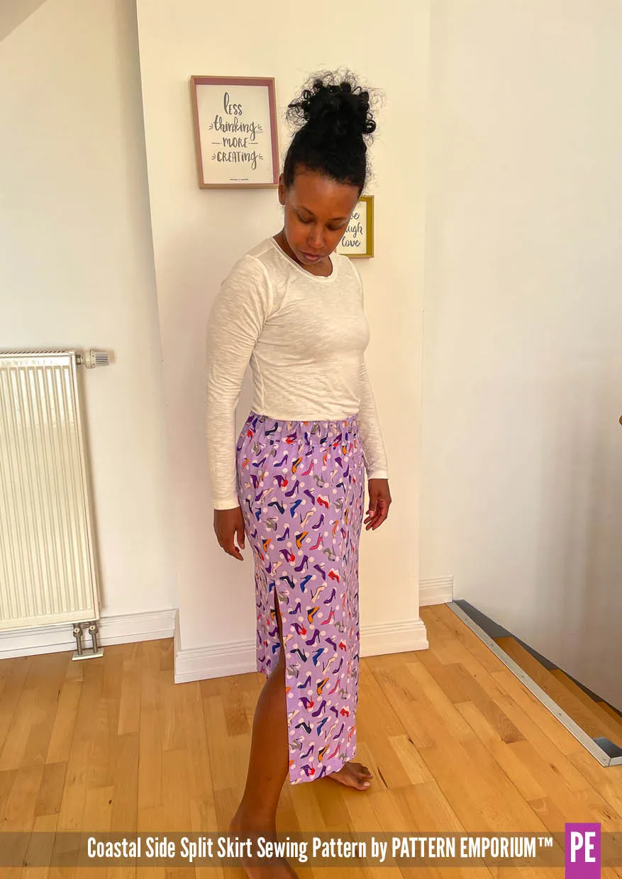 Coastal | Woven Side Split Skirt Sewing Pattern