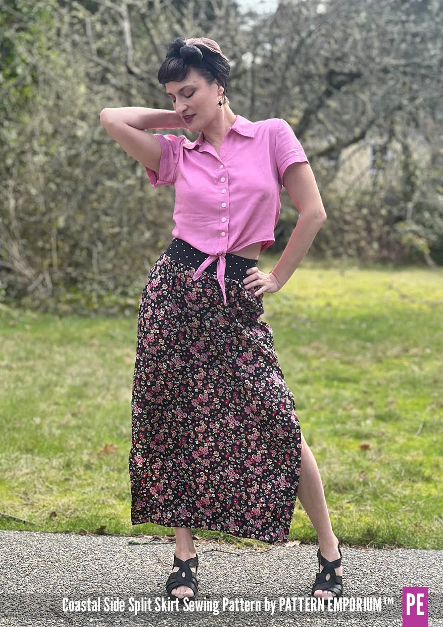 Coastal | Woven Side Split Skirt Sewing Pattern