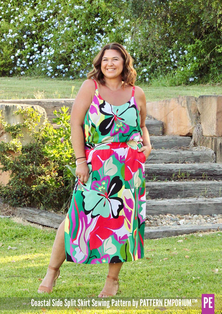 Coastal | Woven Side Split Skirt Sewing Pattern