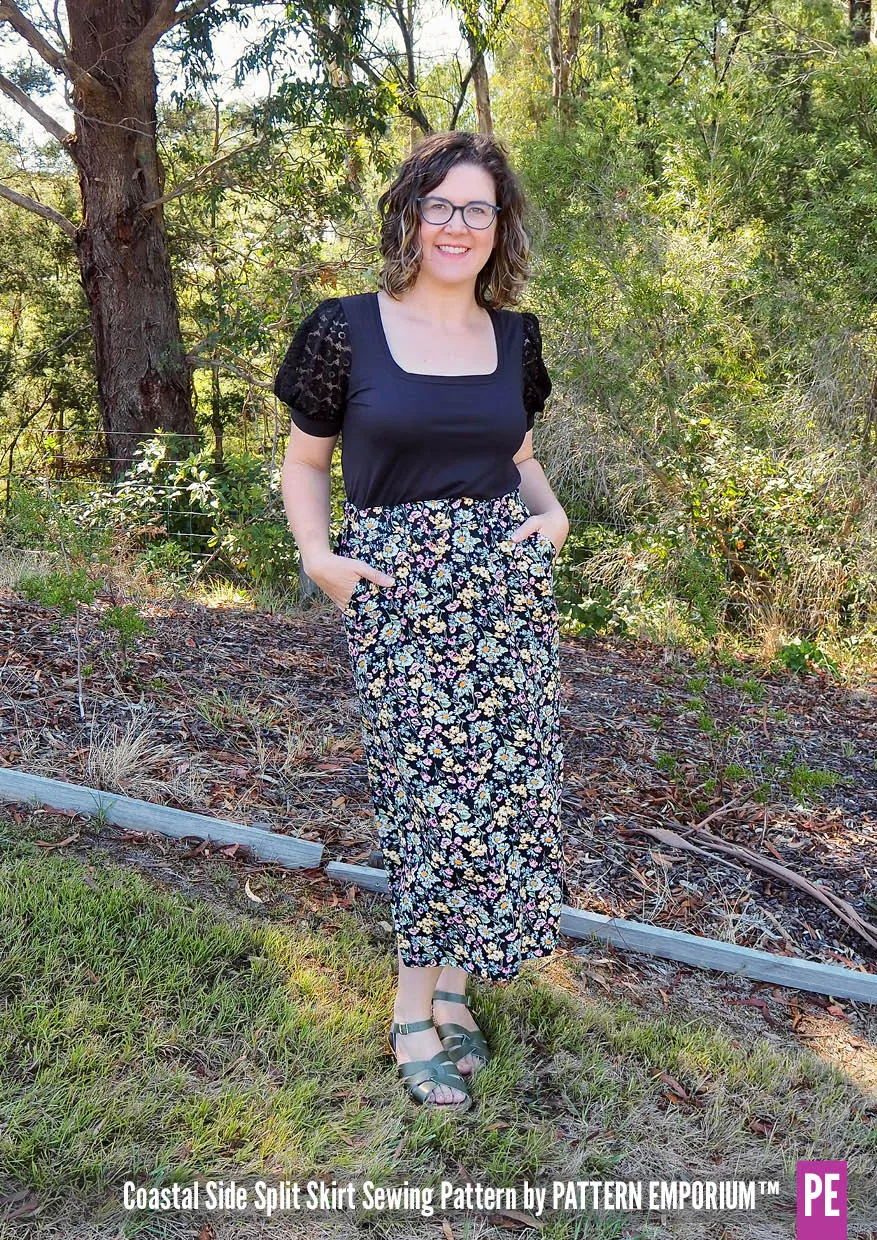 Coastal | Woven Side Split Skirt Sewing Pattern