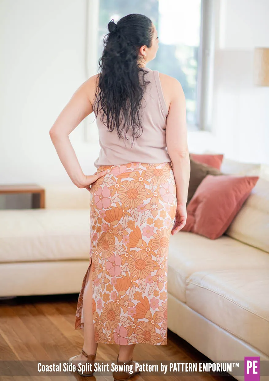 Coastal | Woven Side Split Skirt Sewing Pattern