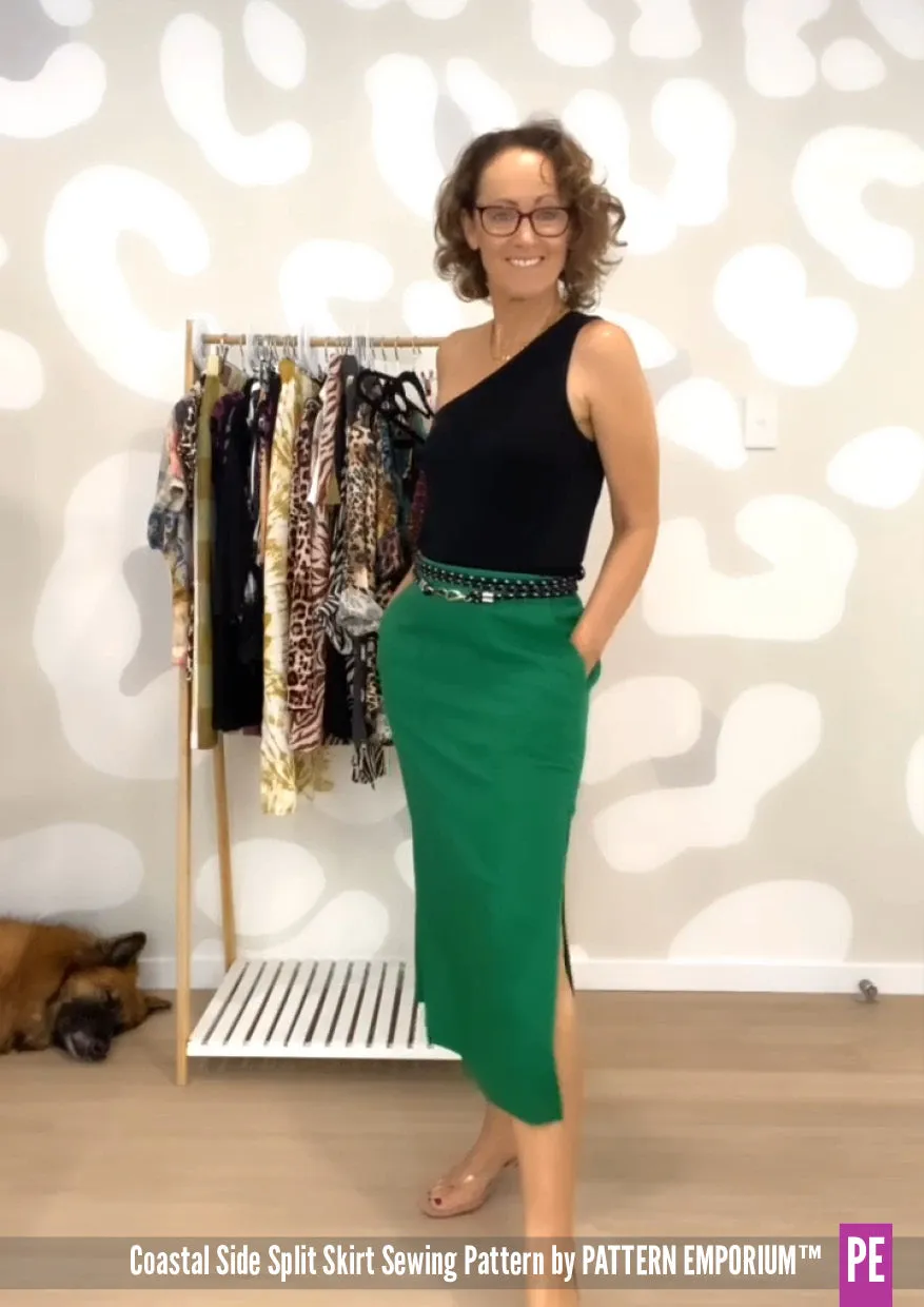 Coastal | Woven Side Split Skirt Sewing Pattern