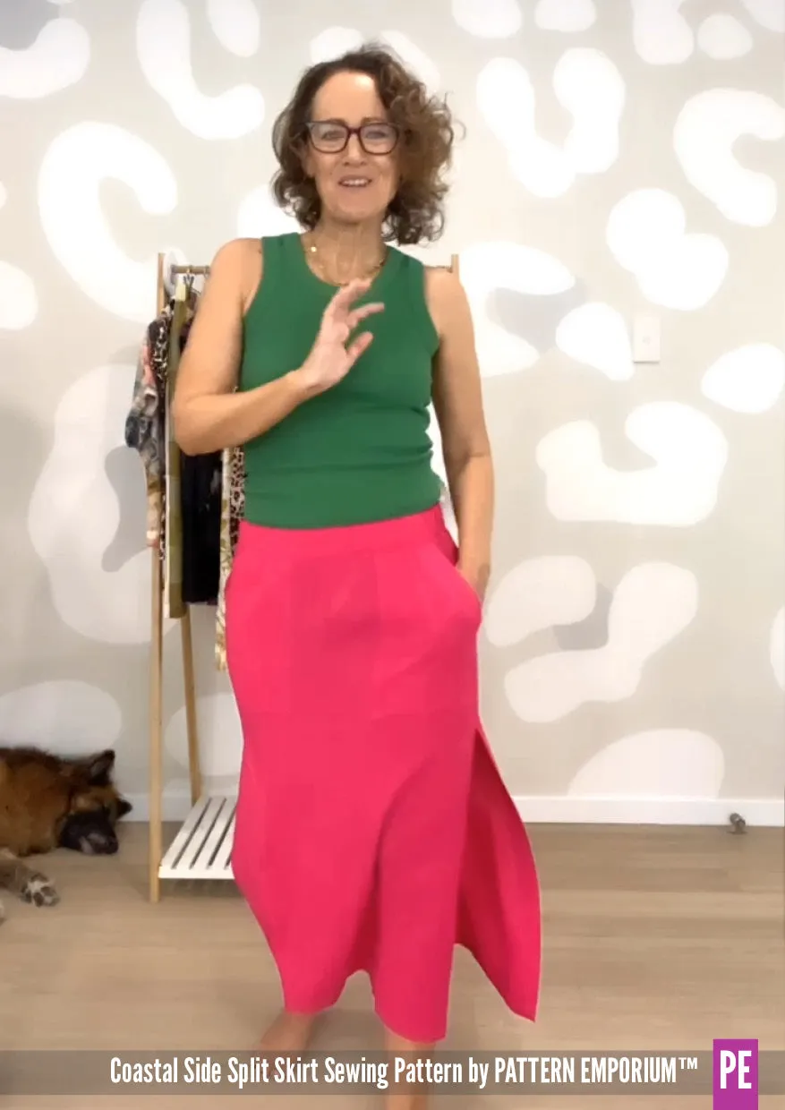 Coastal | Woven Side Split Skirt Sewing Pattern
