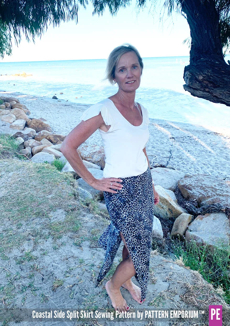 Coastal | Woven Side Split Skirt Sewing Pattern