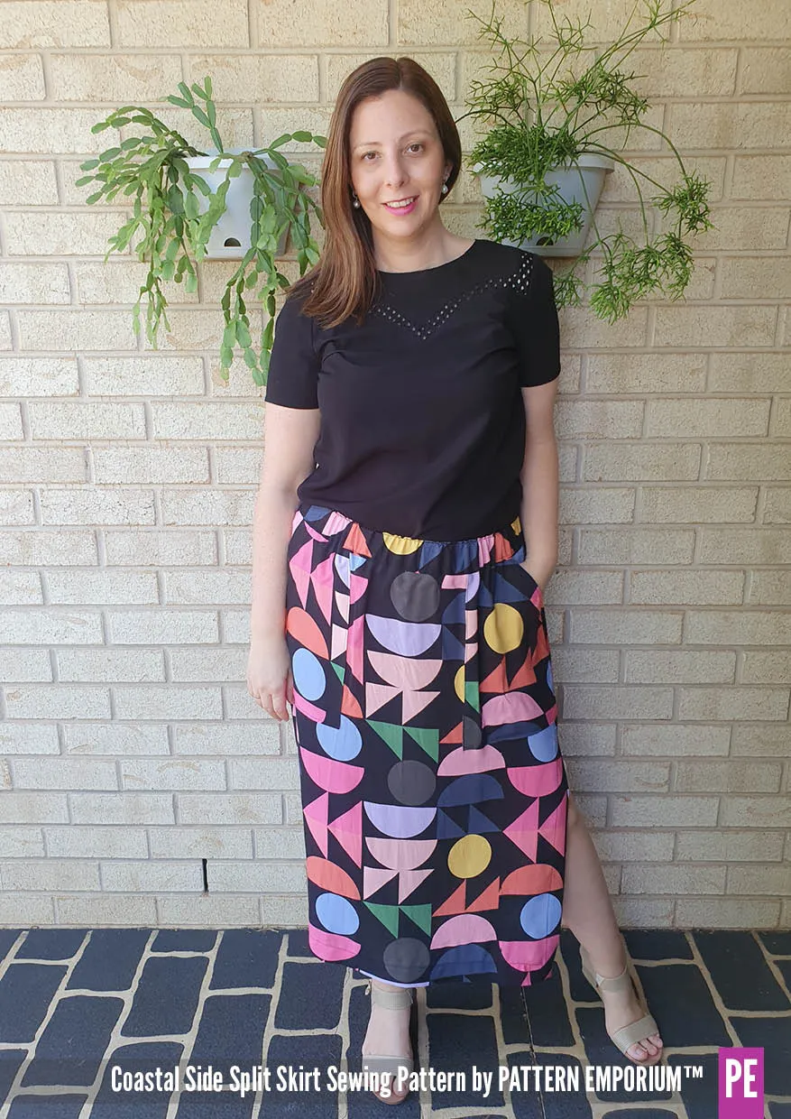Coastal | Woven Side Split Skirt Sewing Pattern