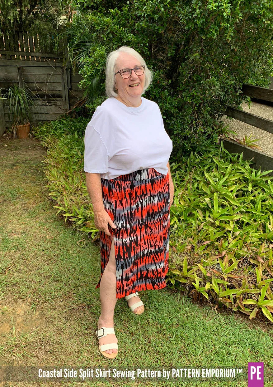 Coastal | Woven Side Split Skirt Sewing Pattern