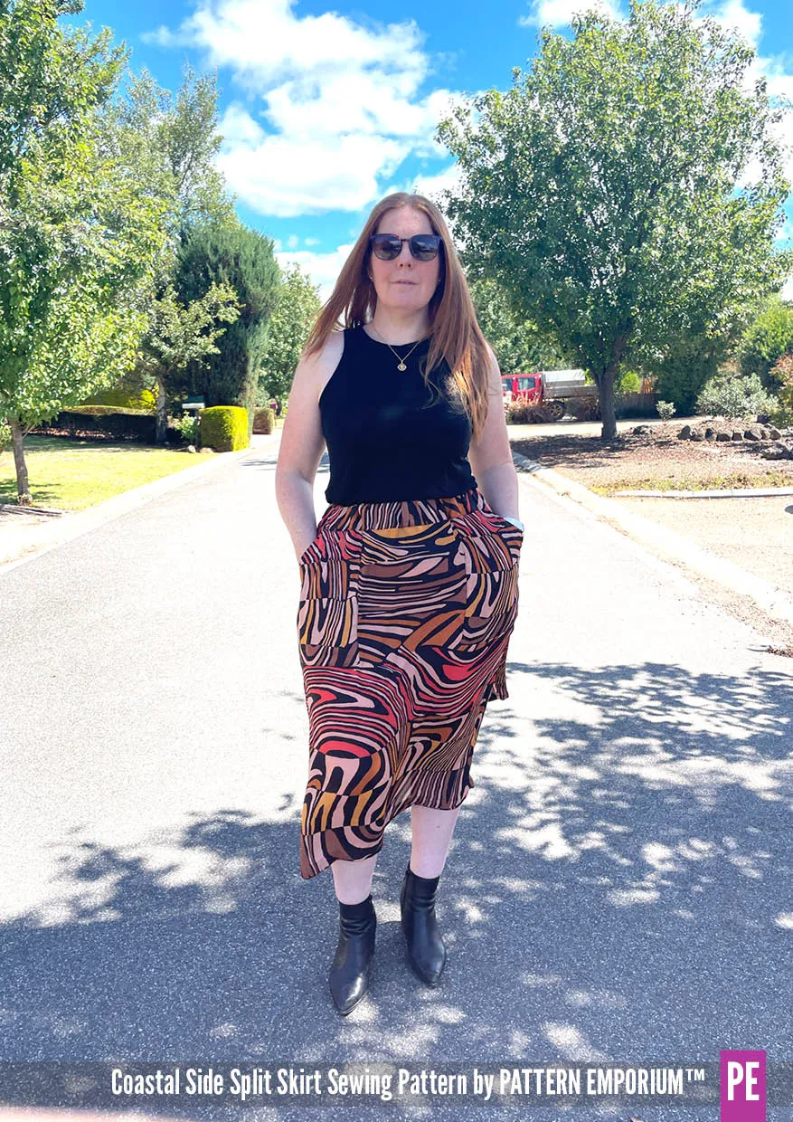 Coastal | Woven Side Split Skirt Sewing Pattern