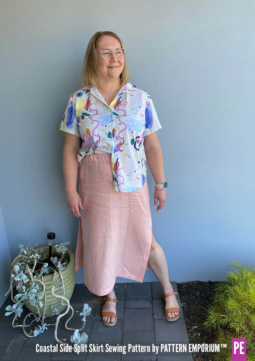 Coastal | Woven Side Split Skirt Sewing Pattern
