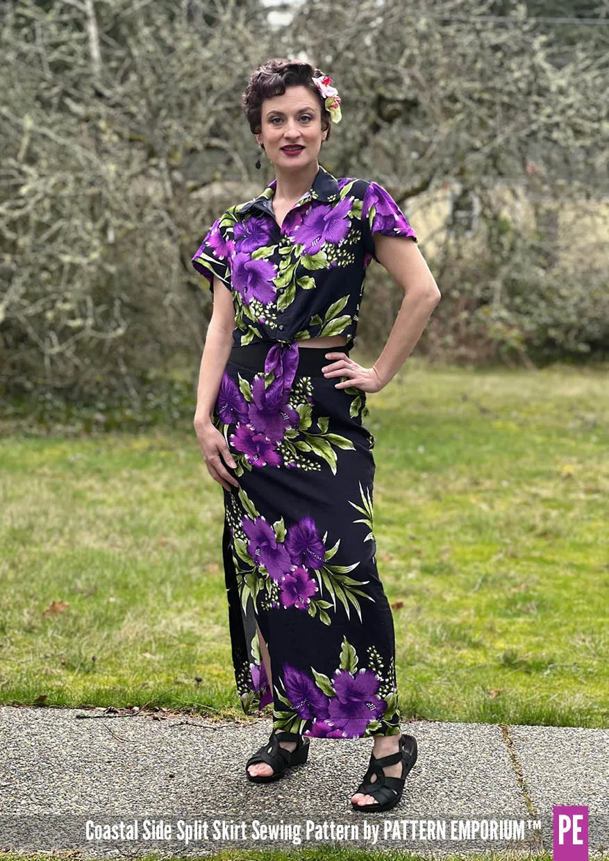 Coastal | Woven Side Split Skirt Sewing Pattern