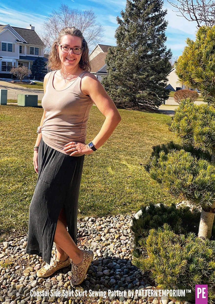 Coastal | Woven Side Split Skirt Sewing Pattern