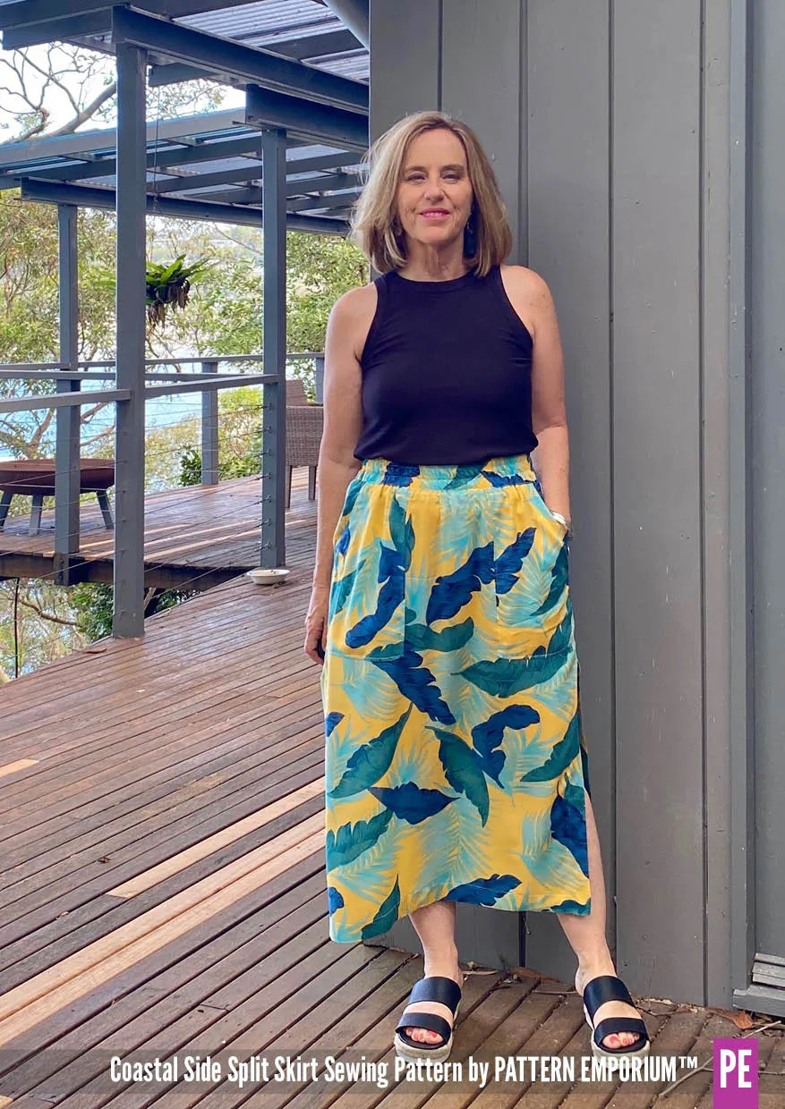 Coastal | Woven Side Split Skirt Sewing Pattern
