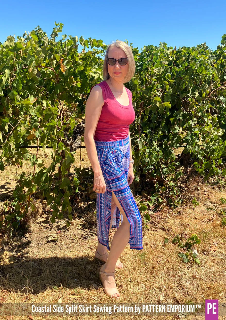 Coastal | Woven Side Split Skirt Sewing Pattern