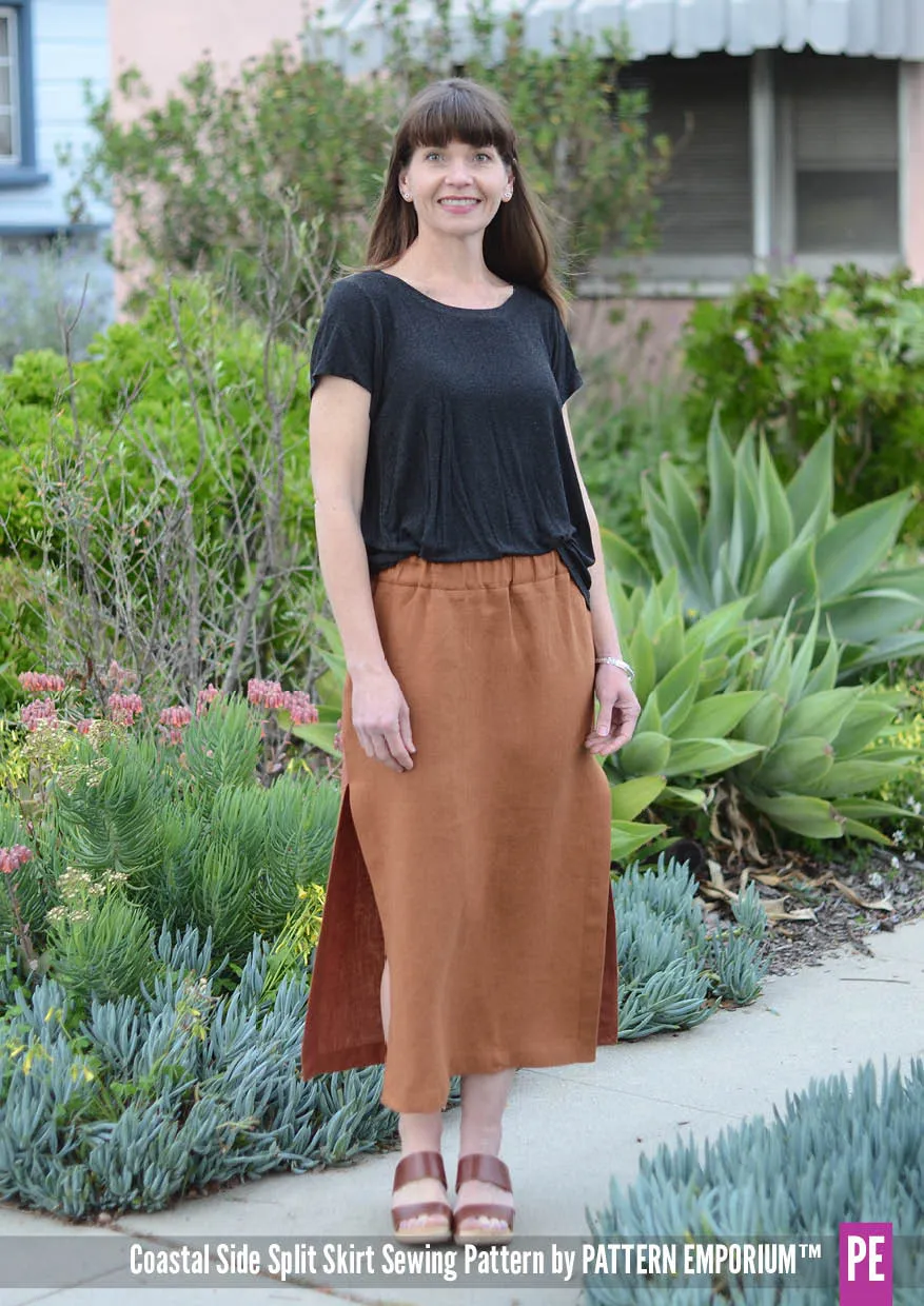Coastal | Woven Side Split Skirt Sewing Pattern
