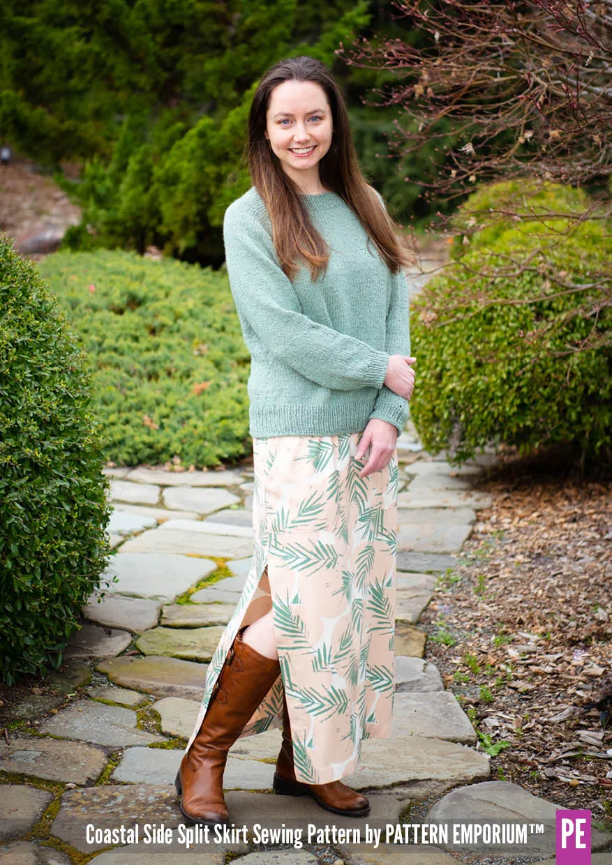 Coastal | Woven Side Split Skirt Sewing Pattern