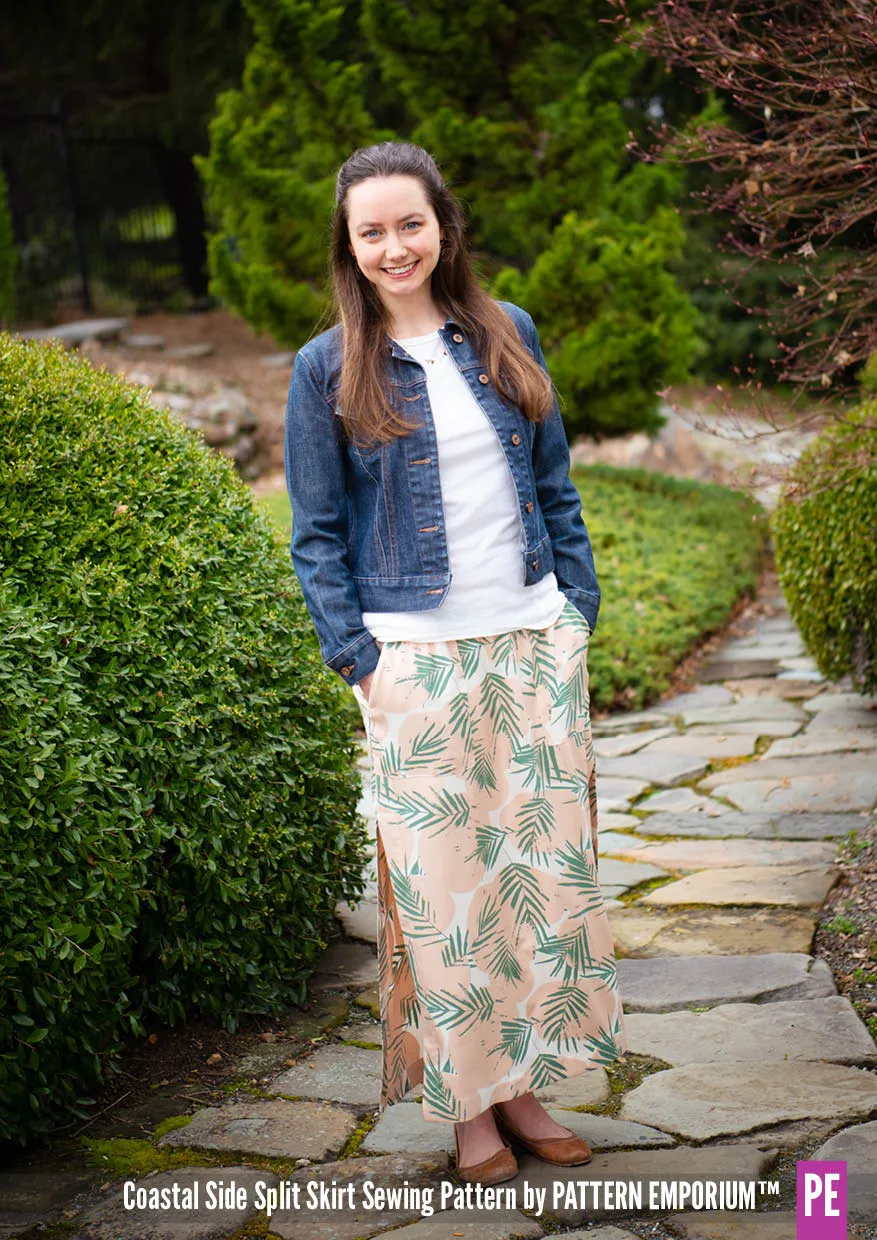 Coastal | Woven Side Split Skirt Sewing Pattern