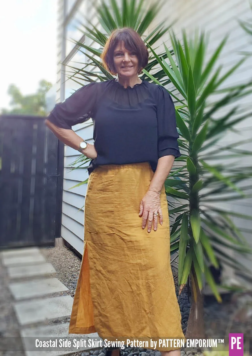 Coastal | Woven Side Split Skirt Sewing Pattern