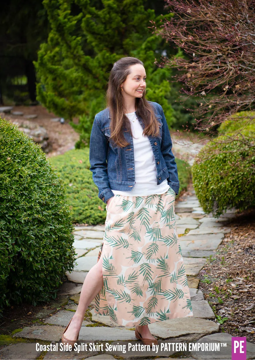 Coastal | Woven Side Split Skirt Sewing Pattern