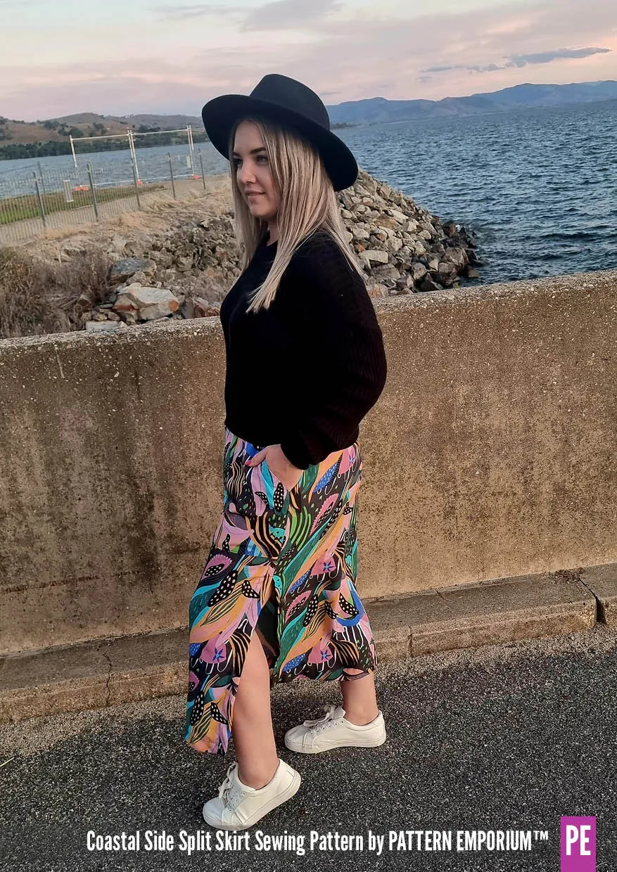 Coastal | Woven Side Split Skirt Sewing Pattern