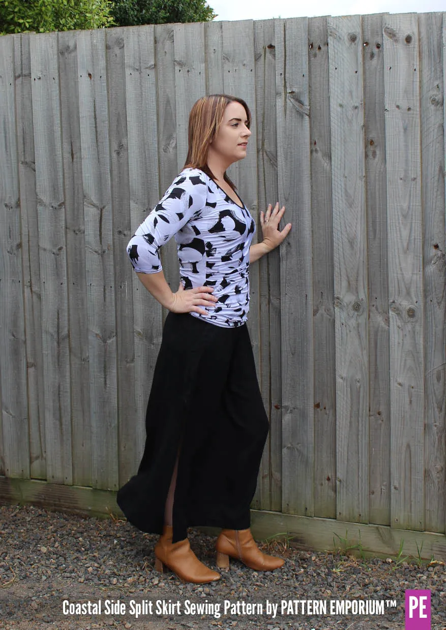 Coastal | Woven Side Split Skirt Sewing Pattern