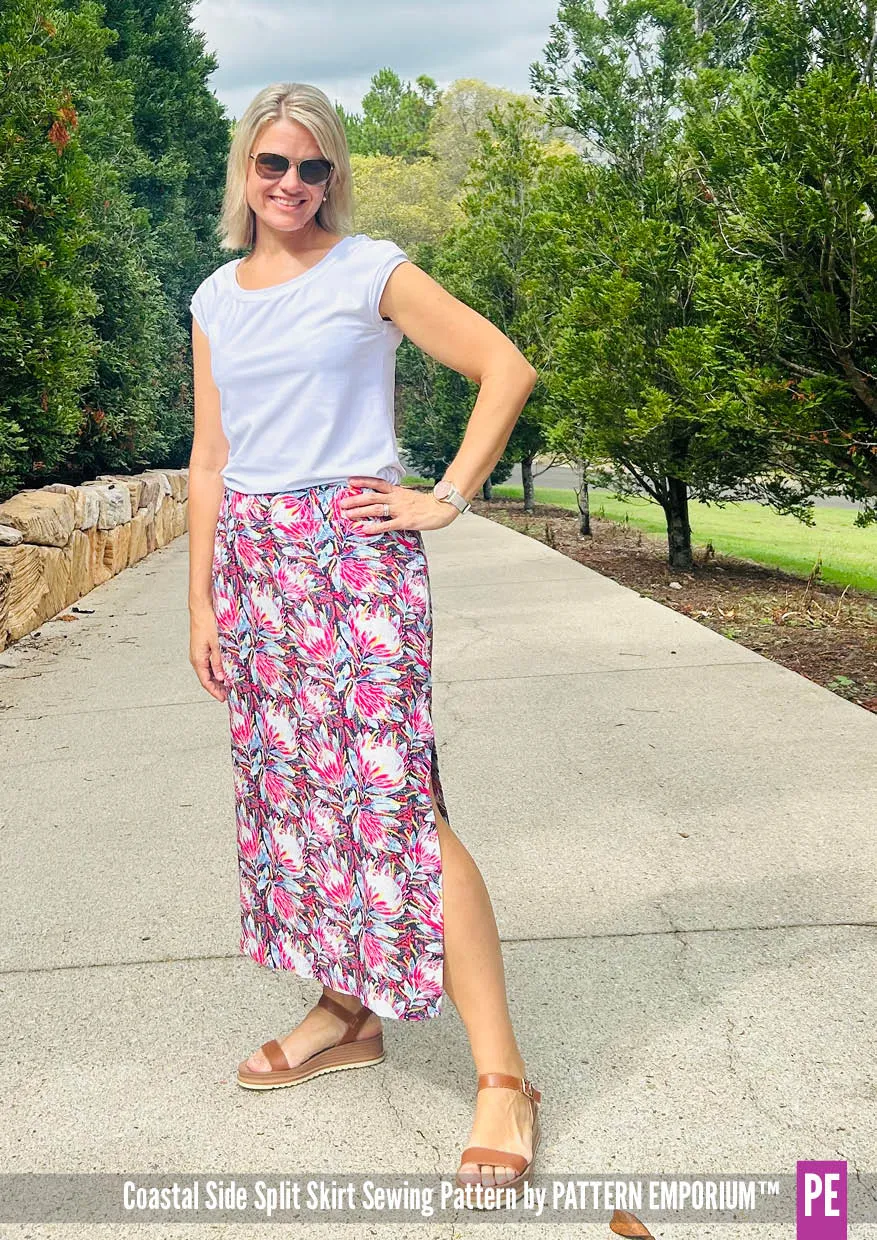 Coastal | Woven Side Split Skirt Sewing Pattern