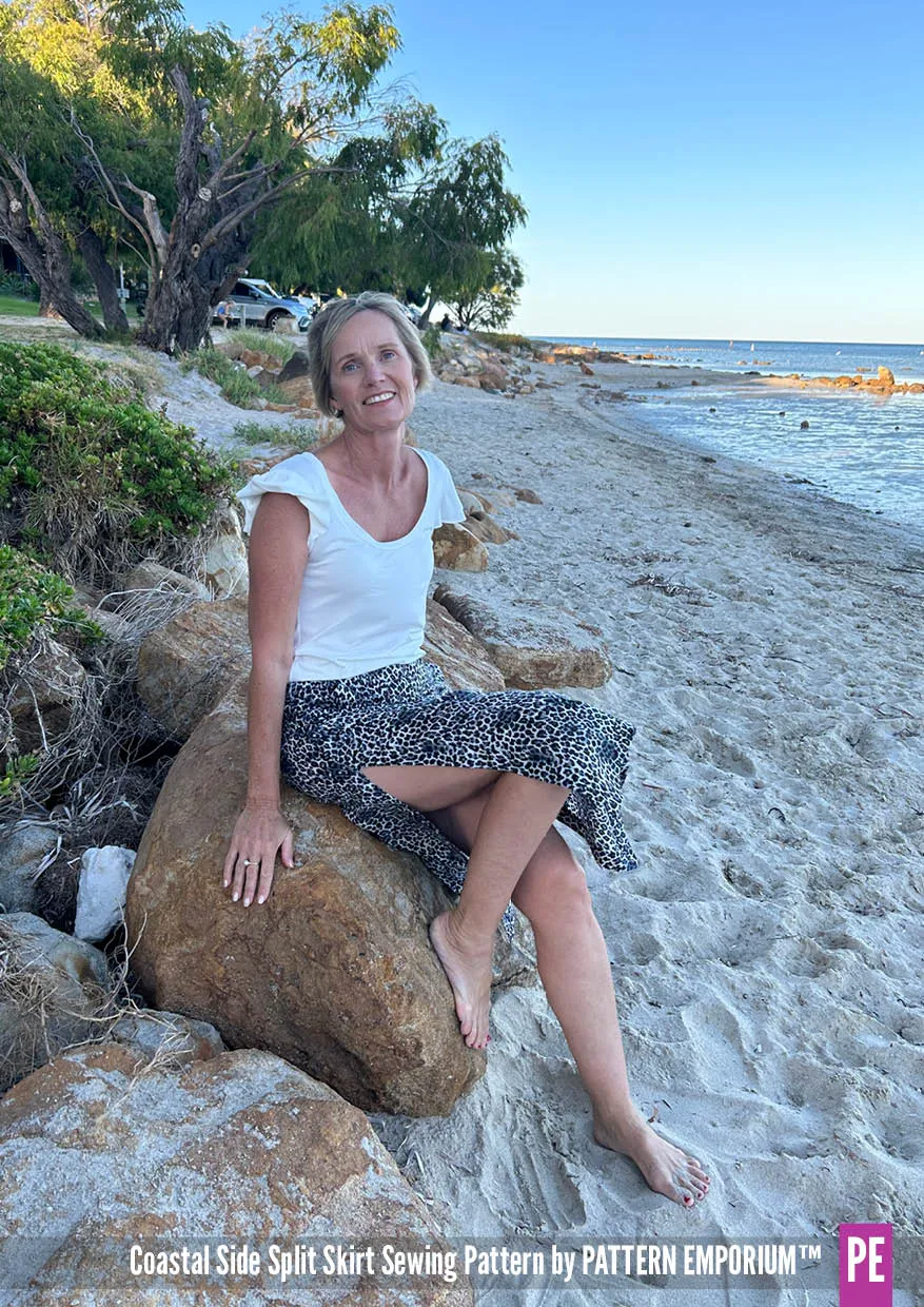 Coastal | Woven Side Split Skirt Sewing Pattern