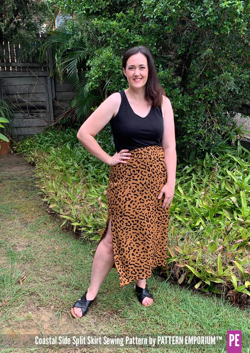 Coastal | Woven Side Split Skirt Sewing Pattern