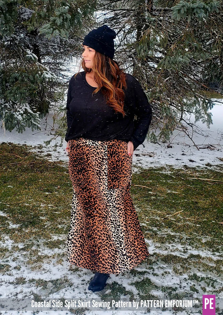 Coastal | Woven Side Split Skirt Sewing Pattern
