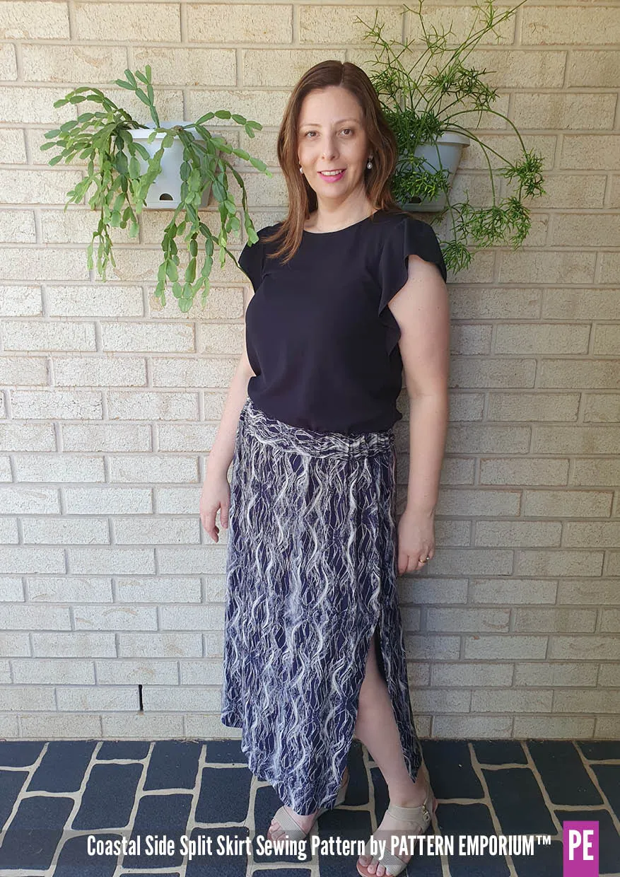 Coastal | Woven Side Split Skirt Sewing Pattern