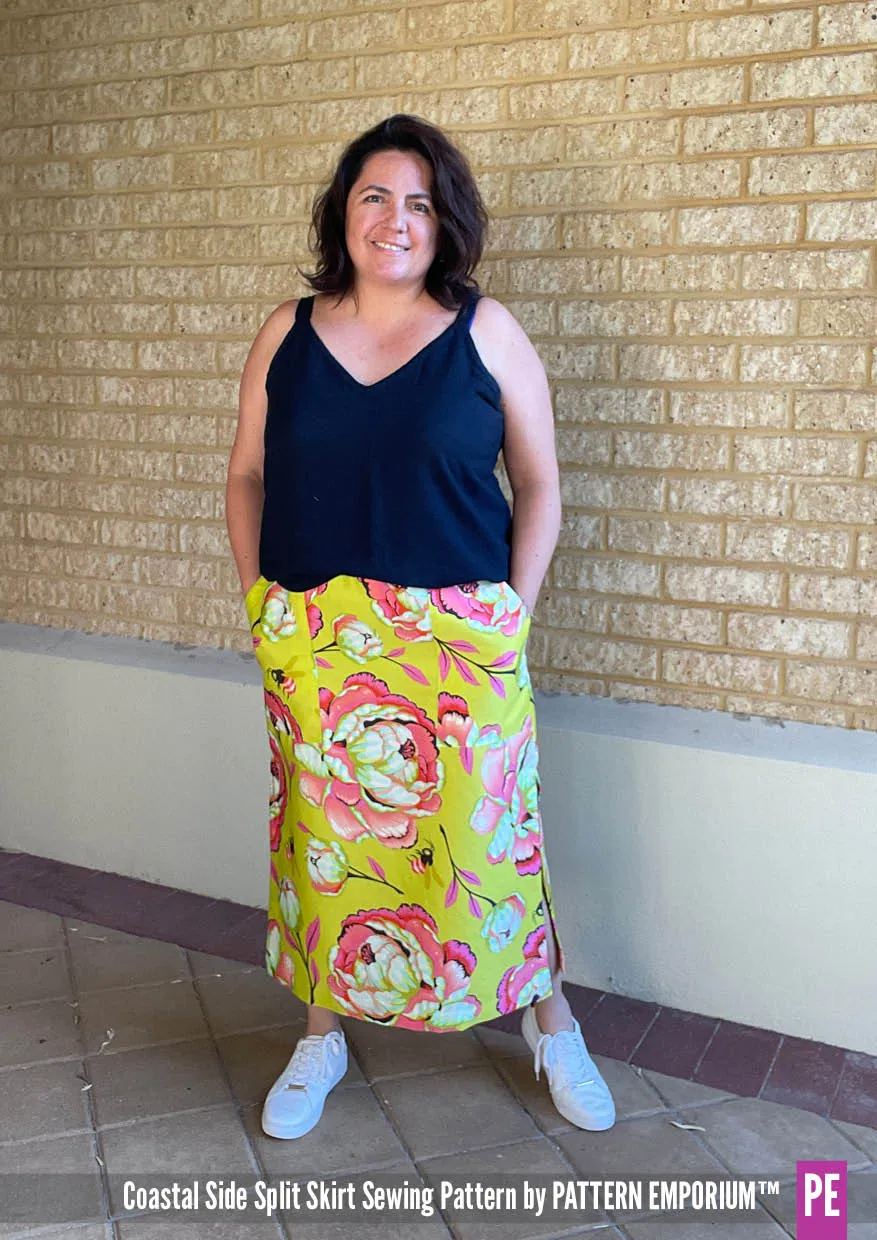 Coastal | Woven Side Split Skirt Sewing Pattern