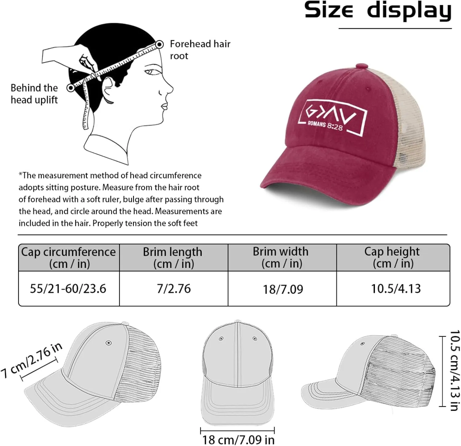 Dad Hat God is Greater Than The Highs and Lows Hat Trucker Hat Women Trendy Mesh Cap for Summer