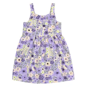 Girls Purple Flower Dress