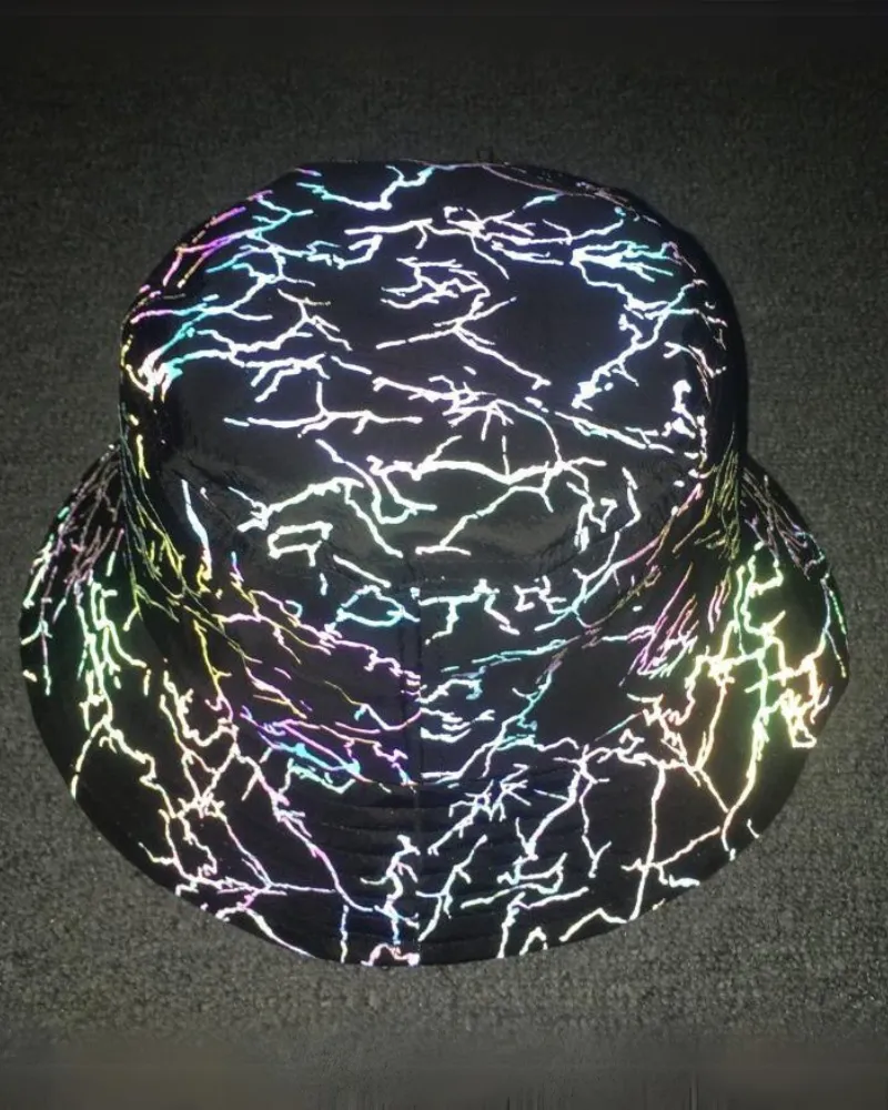 Hip Hop Rainbow Reflective Bucket Hat
