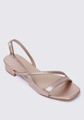 Kathy Comfy Sandals In Rose Gold