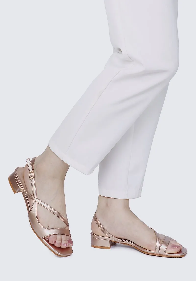 Kathy Comfy Sandals In Rose Gold