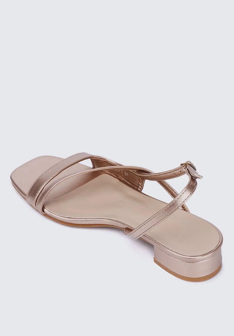 Kathy Comfy Sandals In Rose Gold