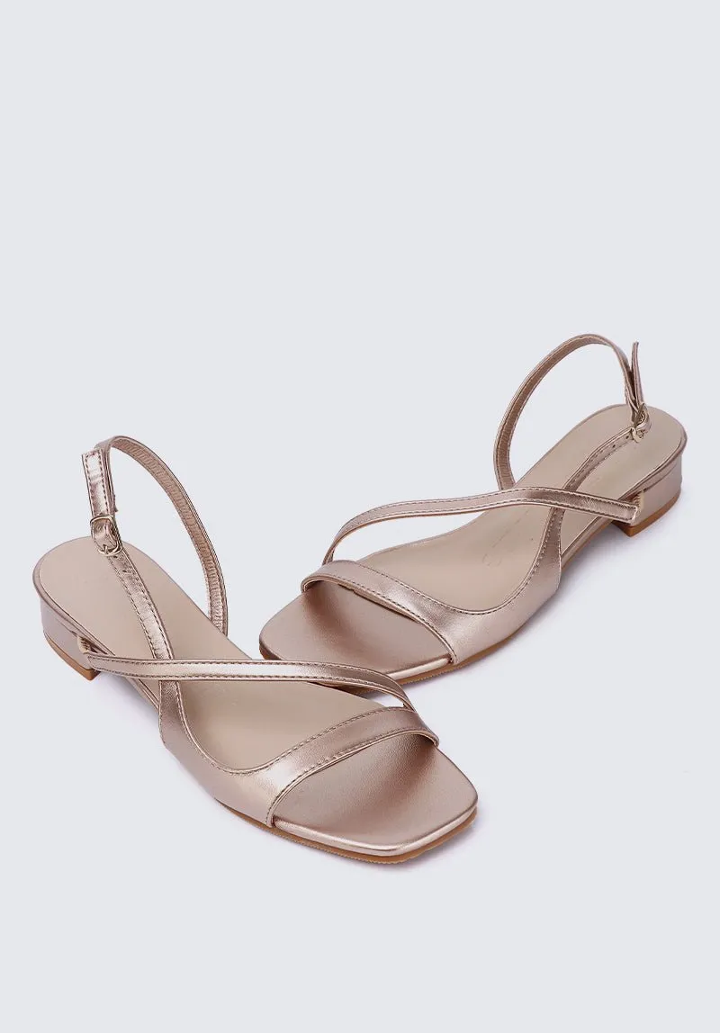 Kathy Comfy Sandals In Rose Gold