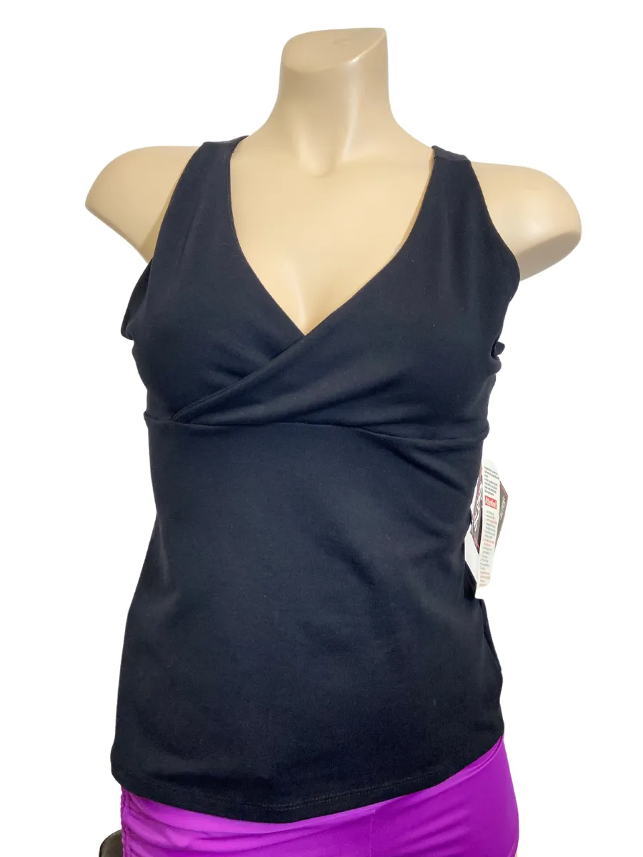 Last Chance! Margarita Activewear Cross Back Embroidered Long Top 921