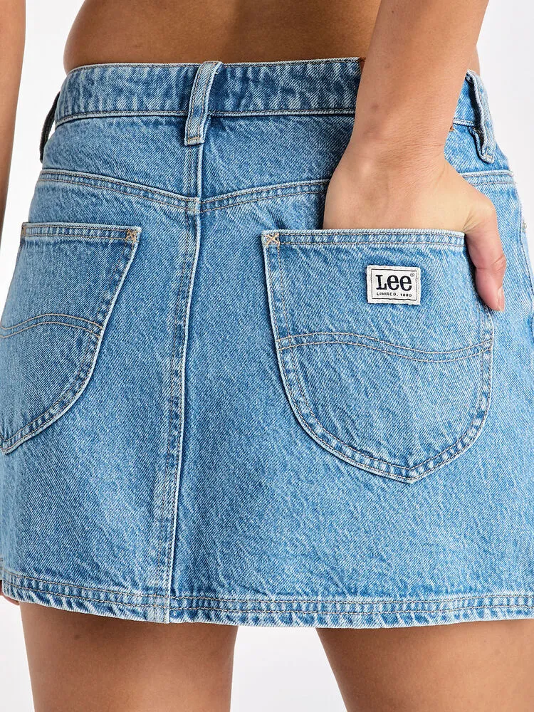 Lee relaxed Mini Skirt Brooklyn Blues
