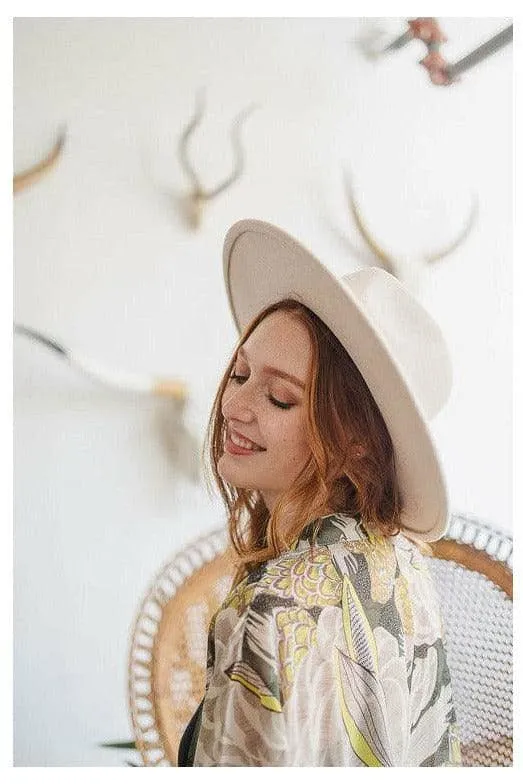 Leto Flat Brim Buckle Hat