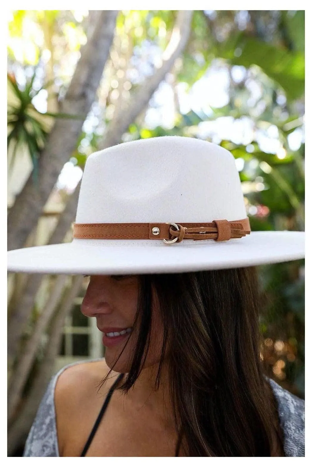 Leto Flat Brim Buckle Hat