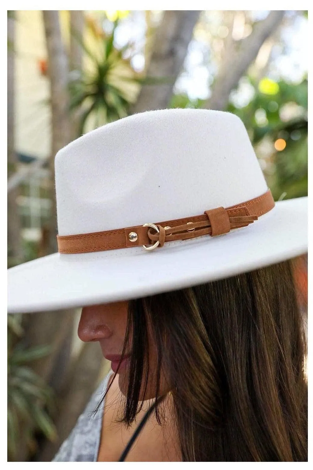 Leto Flat Brim Buckle Hat
