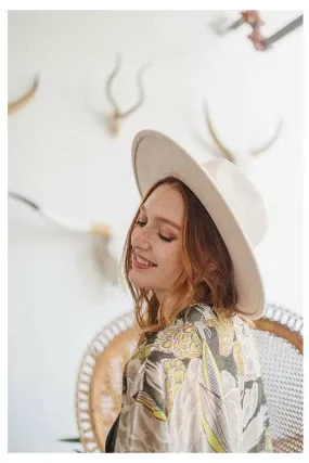 Leto Flat Brim Buckle Hat