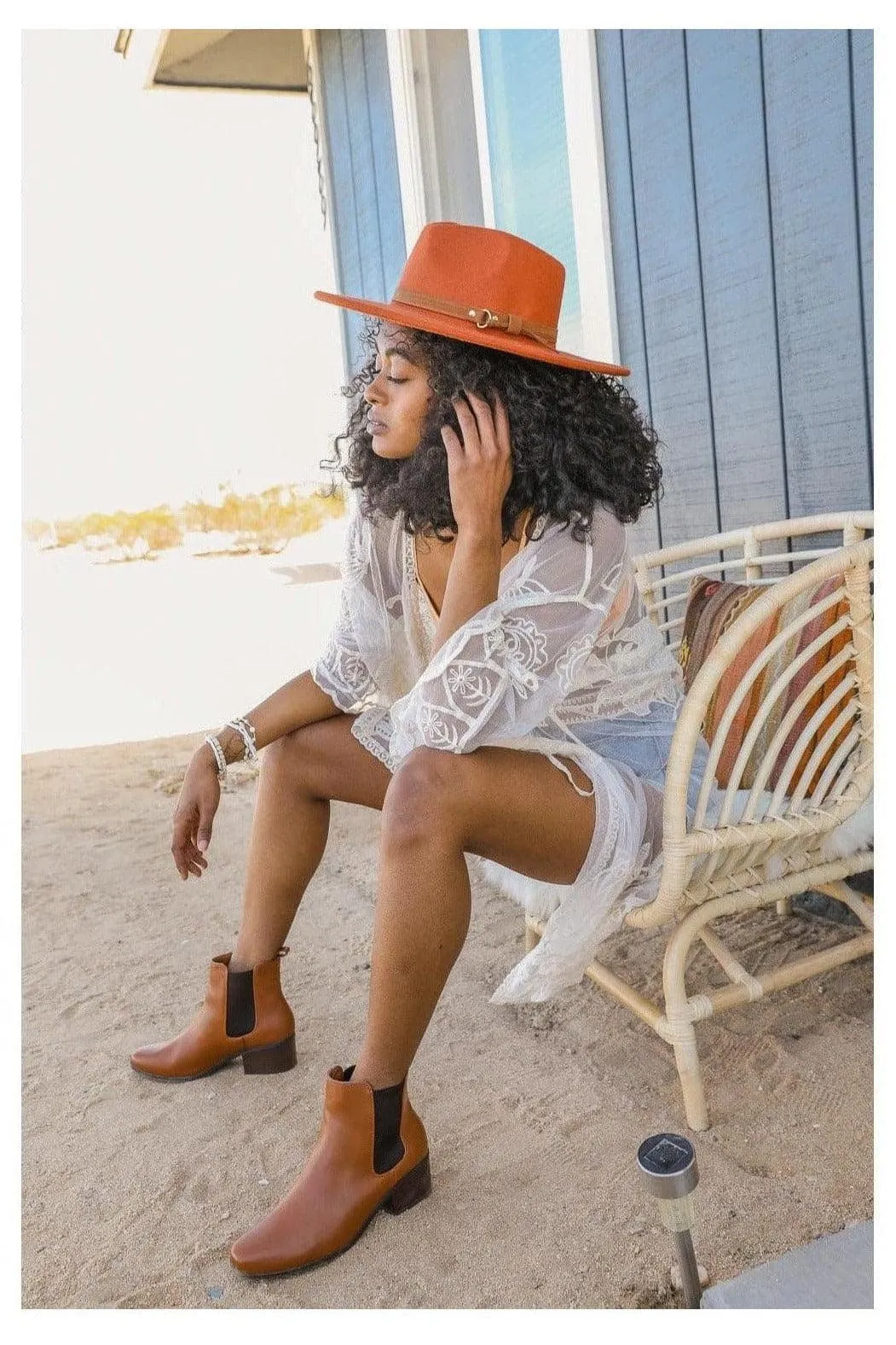 Leto Flat Brim Buckle Hat