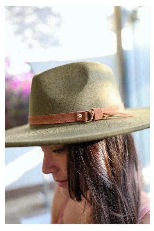 Leto Flat Brim Buckle Hat